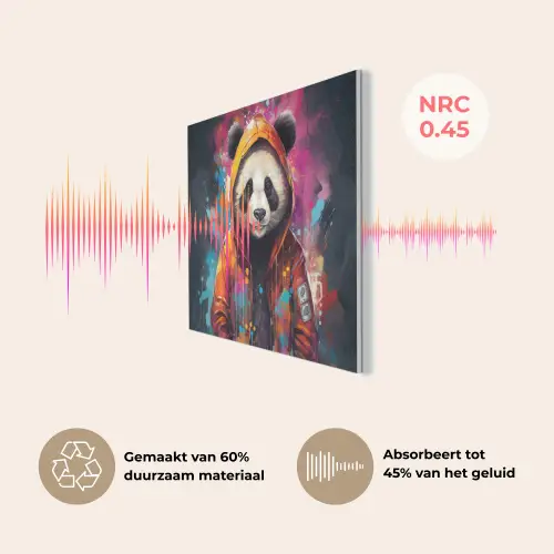 Panda - Jas - Graffiti - Oranje PET vilt klein -USP_NL
