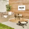 Mem - Lettercollage Tuinposter op houten frame 2 cm dik klein -sfeer2
