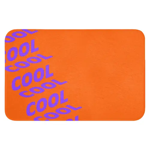 Cool - Paars - Oranje Badmat klein -3d