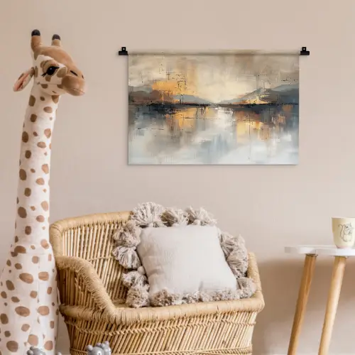 Abstract - Modern - Beige - Aesthetic - Goud Wandkleed katoen klein -wsfeer5_kind