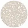 Bloemen - Steel - Grijssienna Wandcirkel plexiglas klein 852 -3d