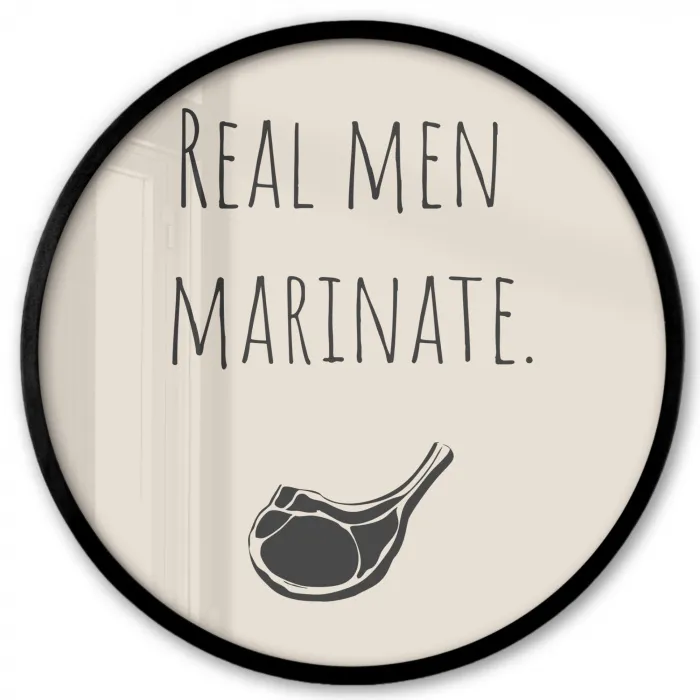 Vlees - Minimalistisch - Beige - Quote Fotolijst rond zonder passe partout klein -3d