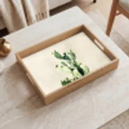 Cactus - Groen - Minimalistisch Dienblad Rechthoek middel -sfeer1