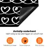 Harten - Verweven - Zwart - Wit Inductie beschermer vinyl 3mm klein 276 -zzzzzzz-td-onderkant