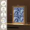 Blad - Palm - Blauw Light Box met kabel (Tafellamp) klein 925 -USP_NL