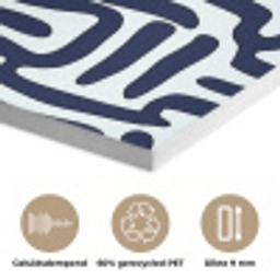Abstract - Modern - Blauw PET vilt klein 837 -closeup_NL