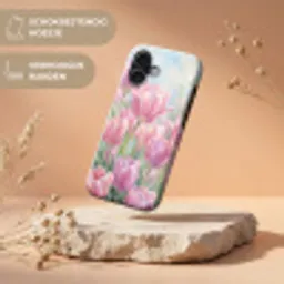 Tulpen - Veld - Lente - Roze Toughcase MagSafe Apple iPhone 17 klein -USP_RandenV_NL