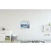 Winterlandschap - Natuur - Berg - Bomen - Sneeuw textielposter latten blank klein -kinderkamer