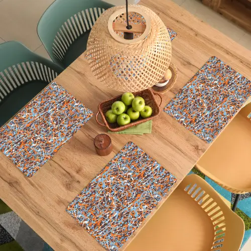 Blauw - Waterverf - Chaos Placemat vinyl groot 368 -zzsfeer5_Kitchenyeah-website