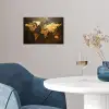 Wereldkaart - Goud - Roest poster papier klein -sfeer3