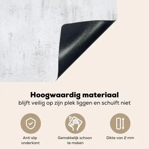Muur -  Geverfd - Wit - Onafgewerkt Inductie beschemer met haakjes klein 777 -ky-onderkant-nl