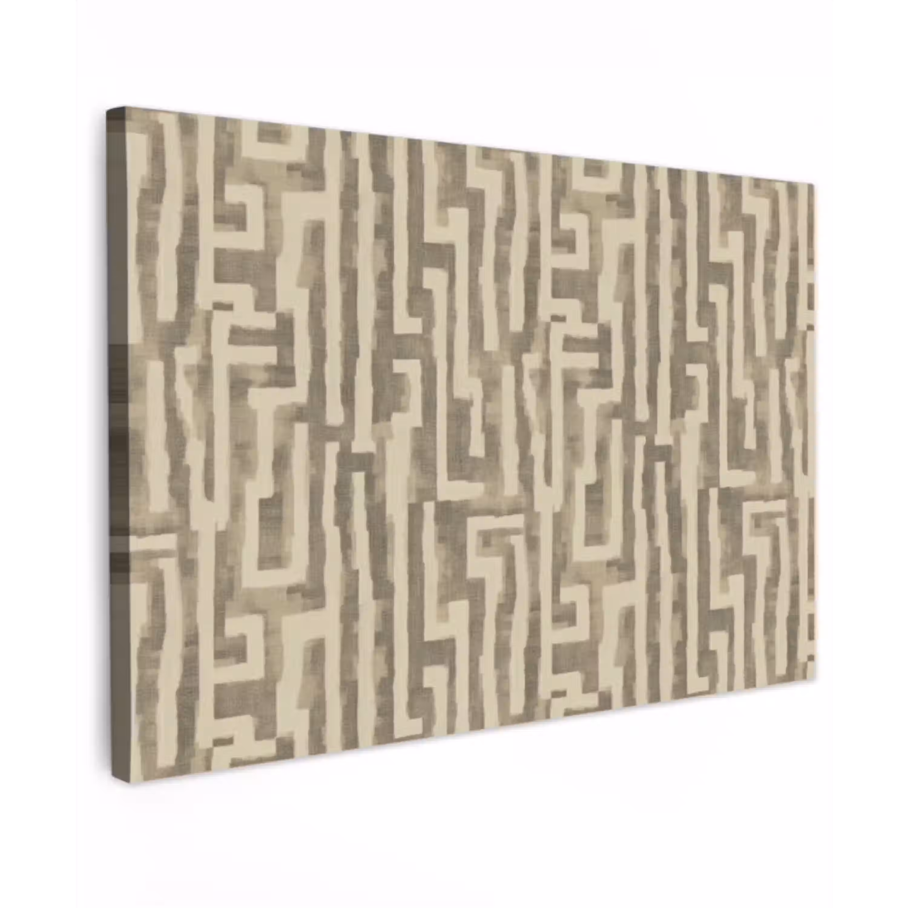 Abstract - Geometrisch - Groen Tuinposter op houten frame 2 cm dik klein 845 -3d
