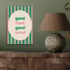 Gestreept - Quote - Ovaal - Roze aluminium wit klein -sfeer2