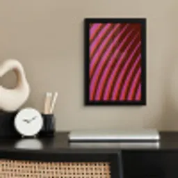 Lijnen - Rood - Beweging fotolijst zwart zonder passe partout klein -sfeer1