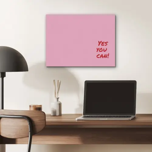 Yes you can do it - Rood - Roze PET vilt klein -sfeer5
