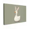 Eend - Konijnoren - Grijs Tuinposter op houten frame 2 cm dik klein -3d