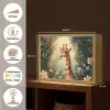 Giraffe - Jungle - Bloemen Light Box met batterij (Wandlamp kind) middel -USP_websiteoverzichtNL
