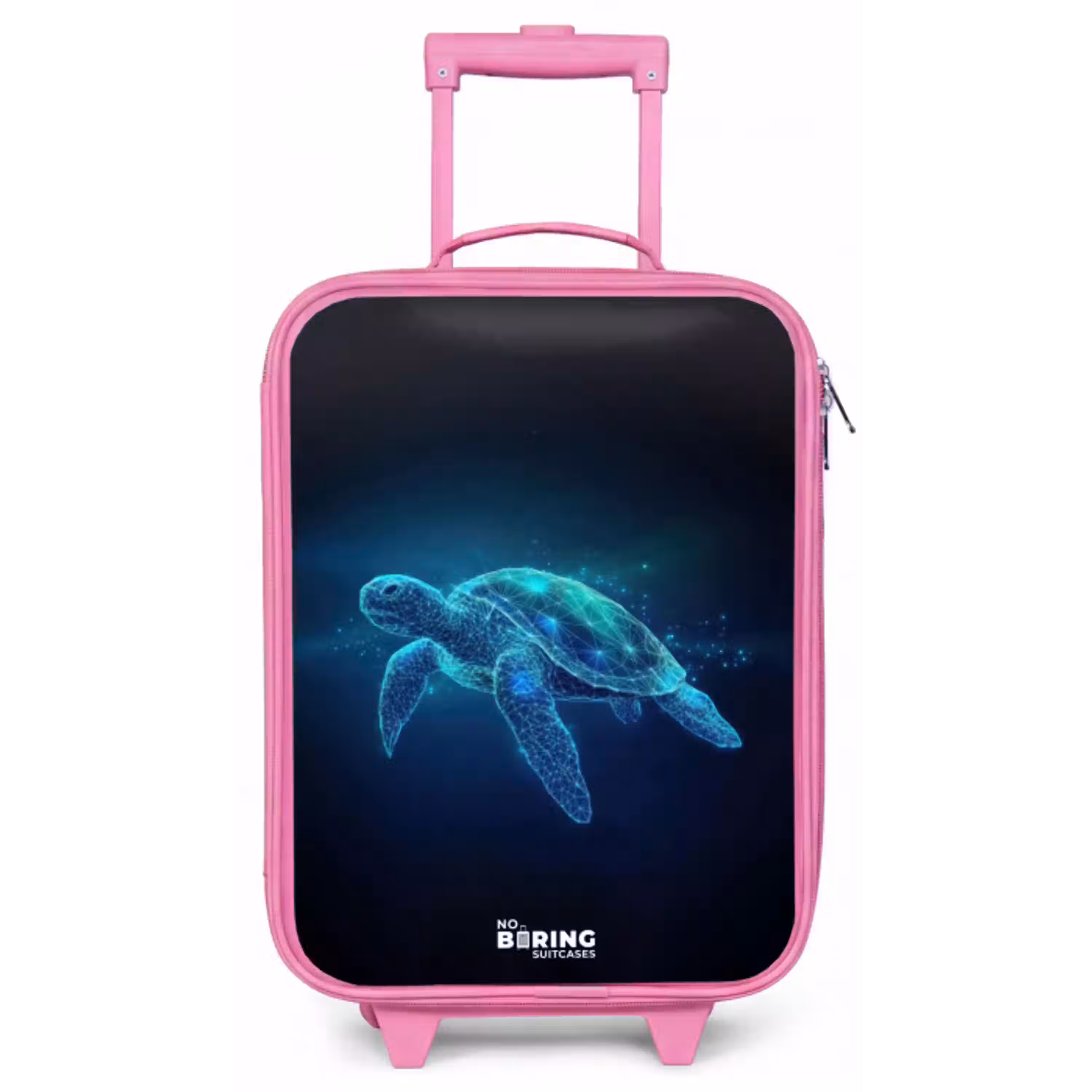Lichtgevende schildpad in digitale oceaan Kinderkoffer - Roze klein -zz3dotto