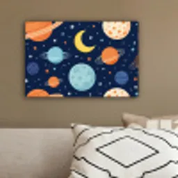 Ruimte - Planeten - Kleurrijk canvas 2cm klein -sfeer3