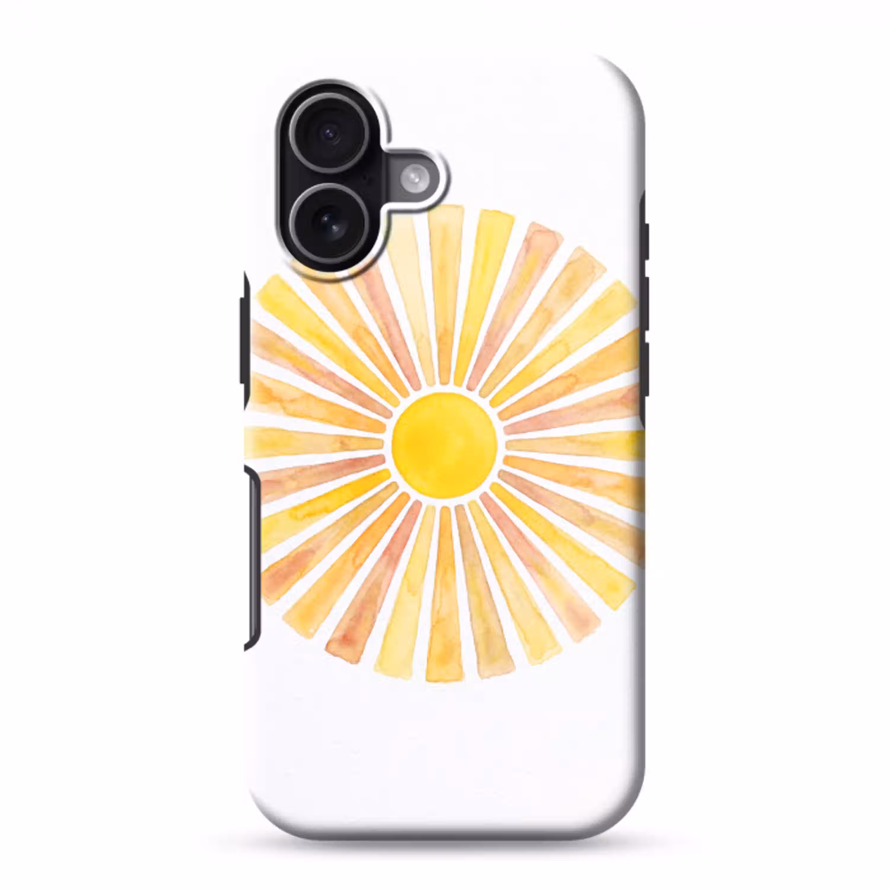 Zon - Stralen - Aquarel - Geel - Abstract Toughcase MagSafe Apple iPhone 17 klein -3d
