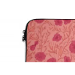 Weidebloemen - Romantisch - Roze laptophoes neopreen klein 279 -detail