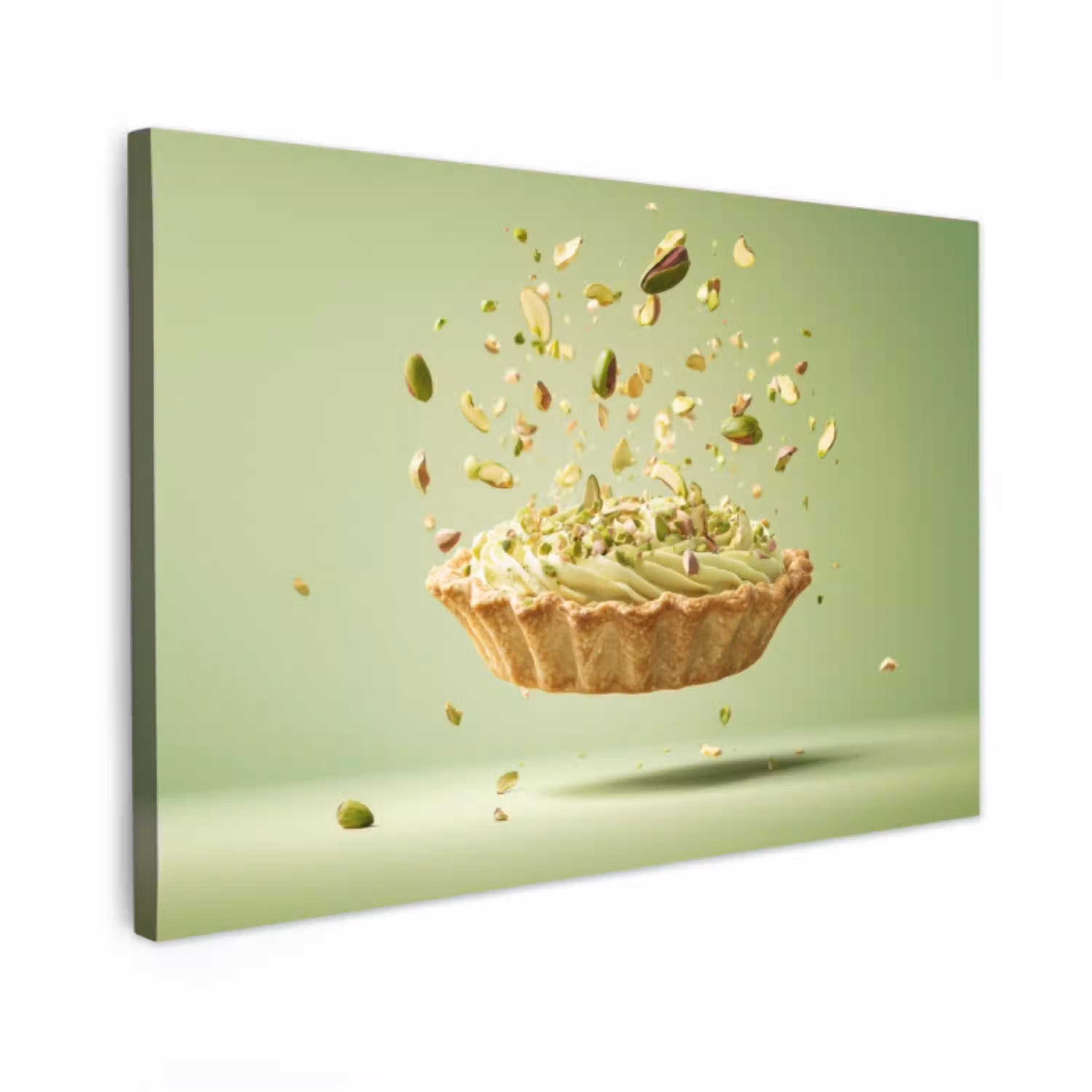 Pistache - Taart - Noten - Eten canvas 2cm klein -z3d
