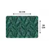 Palmbladeren - Blauw - Tint - Zwart Placemat vinyl groot 368 -specs