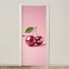 Disco - Kersen - Roze deurposter klein -3d_beige