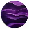 Golven - Abstract - Paars Wandcirkel kunststof plaat 5mm dik klein -3d