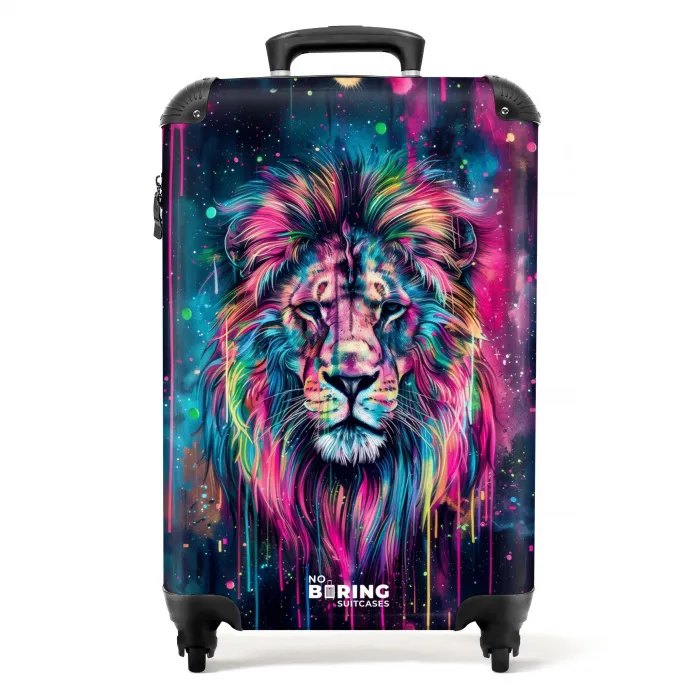 Leeuw van verfspetters NBS - Handbagage koffer - Kinderen Unisex middel -productfoto_recht