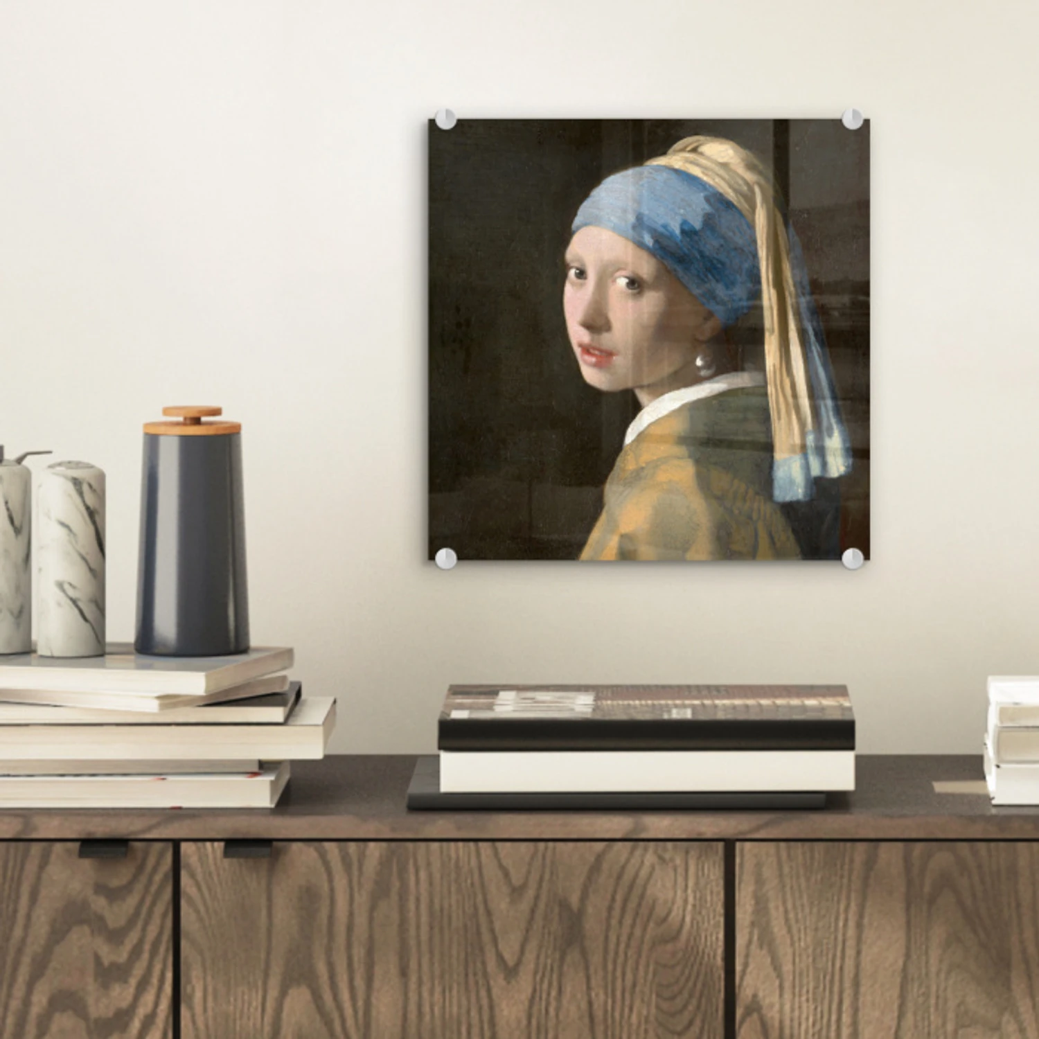 Meisje met de Parel - Schilderij van Johannes Vermeer plexiglas 5mm klein -sfeer1