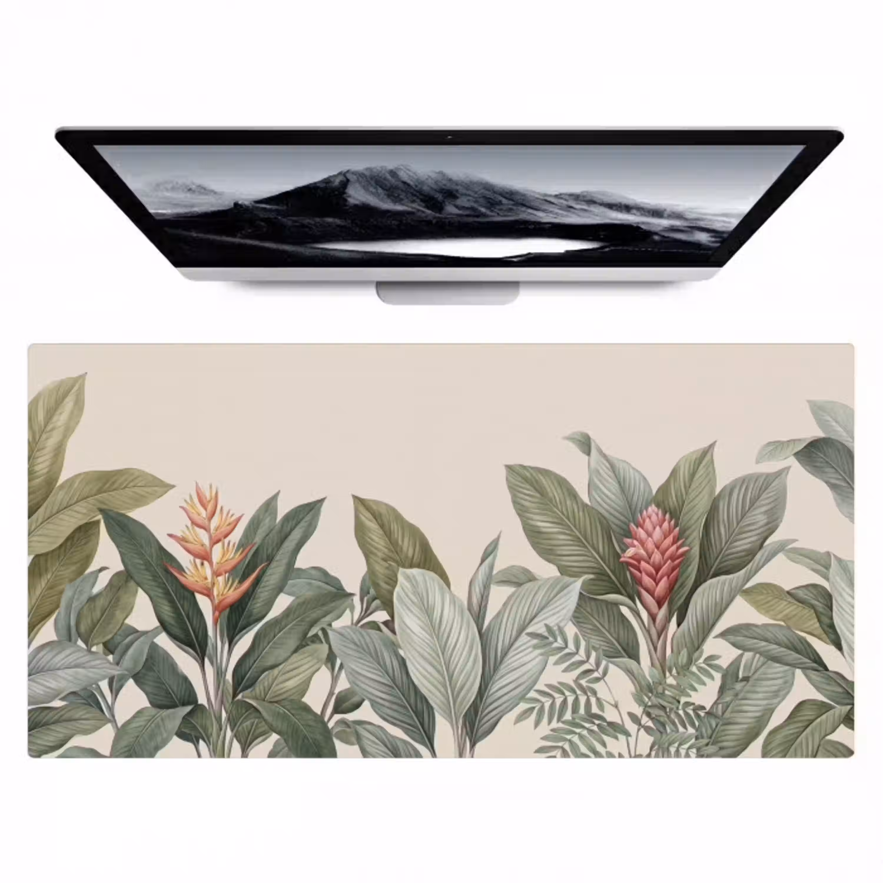 Tropisch - Planten - Modern - Groen Muismat XXL klein -zzz3d
