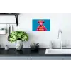 Koe - Bloemenkrans - Oorhangers - Kimono Muursticker klein -keuken