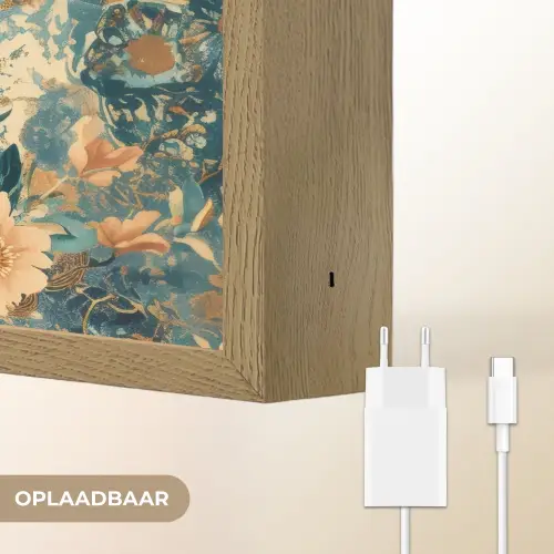 Taj Mahal - Ramadan - Bloemen - Islamitische Light Box met batterij (Wandlamp) middel -USP_websiteoplaadbaarNL