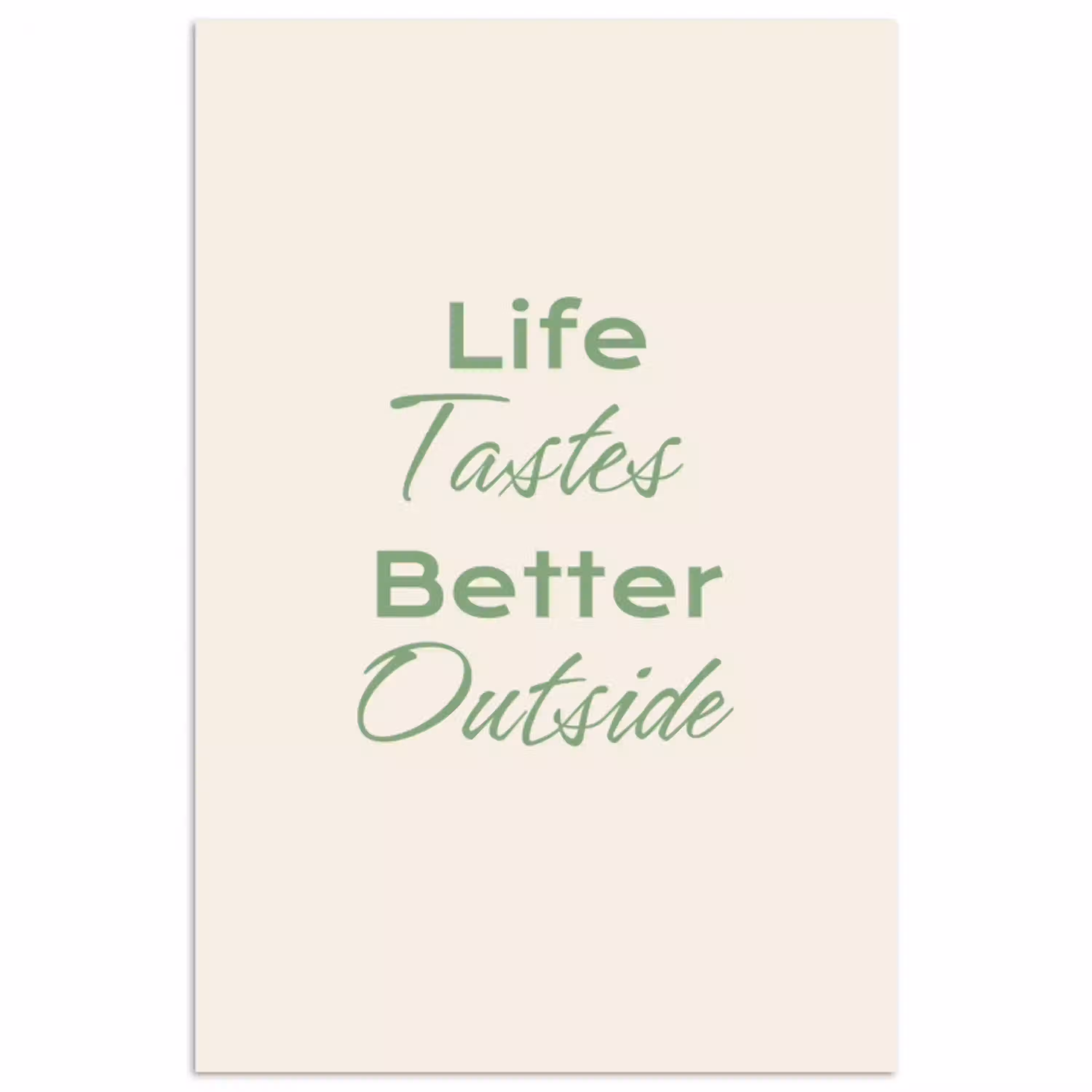 Tekst - Sierlijk - Letters - Groen poster papier klein -3d