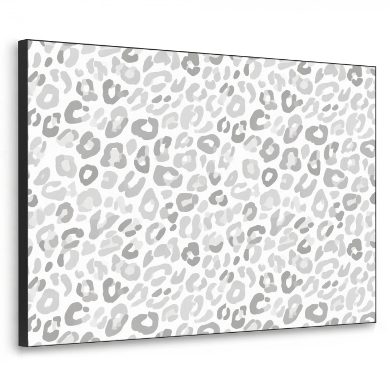 Luipaard - Motief - Grijs Textielframe zwart klein 947 -3d