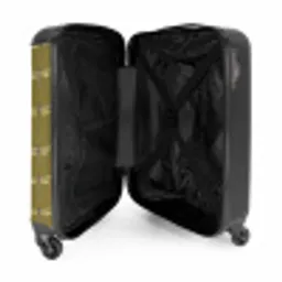 Libellen - Patroon - Groen NBS - Handbagage koffer - Volwassenen Unisex middel -binnenkant