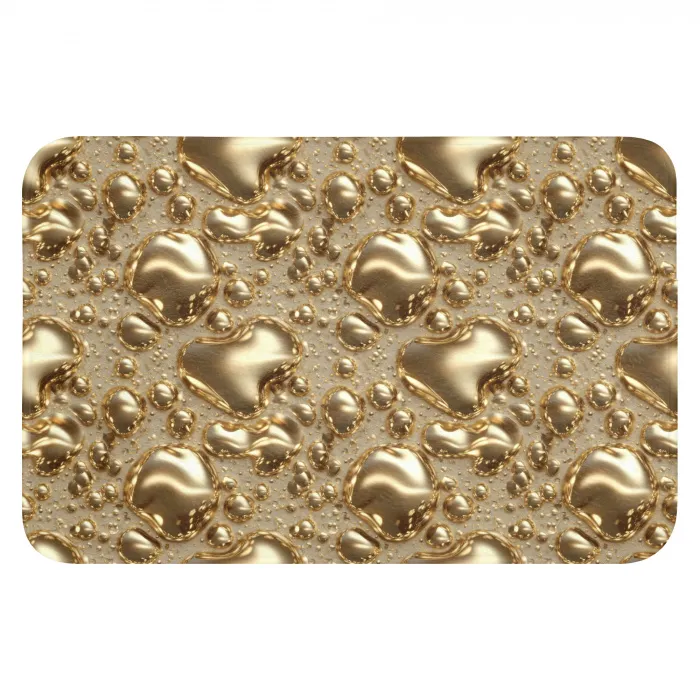 Druppels - Organisch - Goud Badmat klein 997 -3d