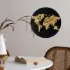 Wereldkaart - Specerijen - Kleurrijk Wandcirkel behangsticker klein -sfeer3