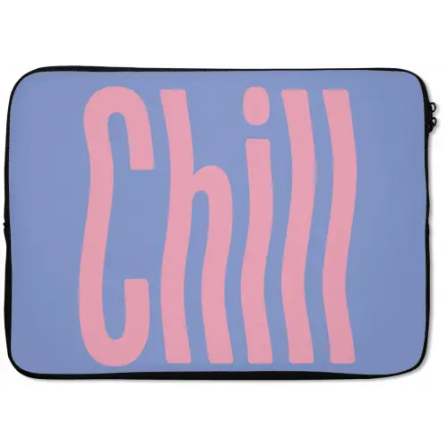 Chill - Roze - Blauw - Golvend laptophoes neopreen klein -zkaufland3dotto