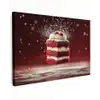 Rode - Velvet - Taart - Eten Tuinposter op houten frame 2 cm dik klein -3d