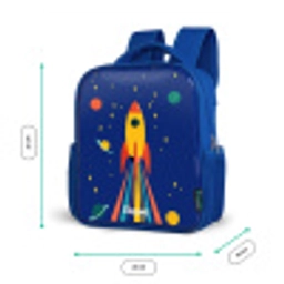 Raket - Sterren - Planeet - Ruimte Kinderrugzak - Blauw middel -productfoto_formaten