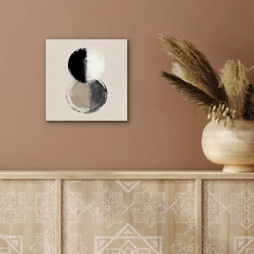 Cirkels - Strepen - Minimalistisch - Zwart aluminium wit klein -sfeer4