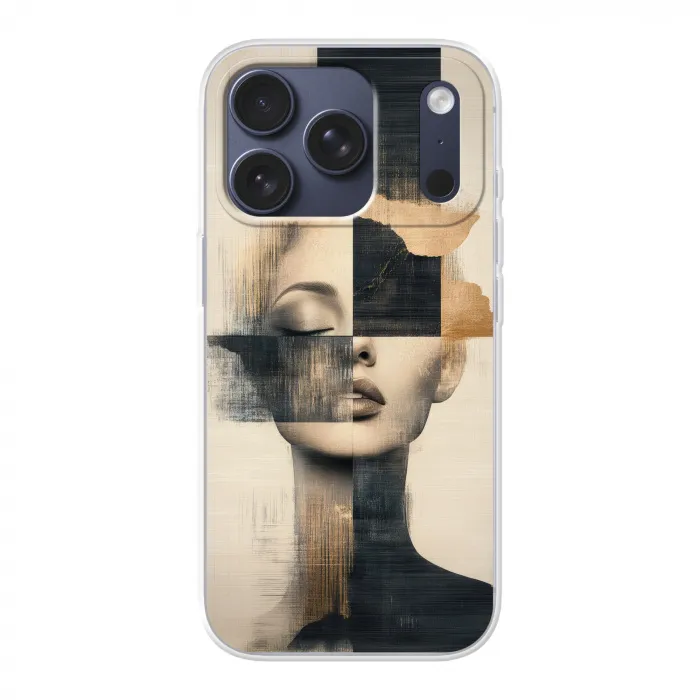 Goud - Vrouw - Rechthoeken Telefoonhoesje iPhone 17 Pro klein -3d