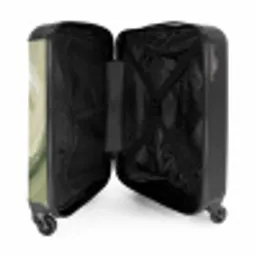 Abstract - Penseelstreken - Golven - Groen NBS - Handbagage koffer - Volwassenen Unisex middel -binnenkant