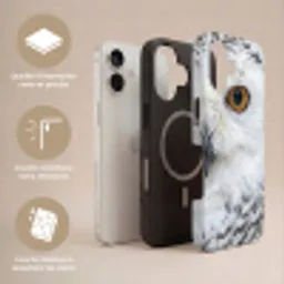 Sneeuwuil - Oog - Wildlife - Wit Toughcase MagSafe Apple iPhone 17 klein -USP_Lagen_FR