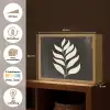 Blad - Wit - Minimalistisch Light Box met batterij (Wandlamp) middel -USP_websiteoverzichtNL