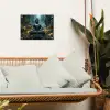 Boeddha in een mystieke tuin tuinposter los doek klein -sfeer7