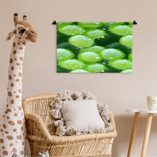 Druiven - Groen - Druppels Wandkleed katoen klein 269 -wsfeer5_kind
