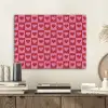 Rood - Roze - Schaakbord - Valentijn PET vilt klein -sfeer1